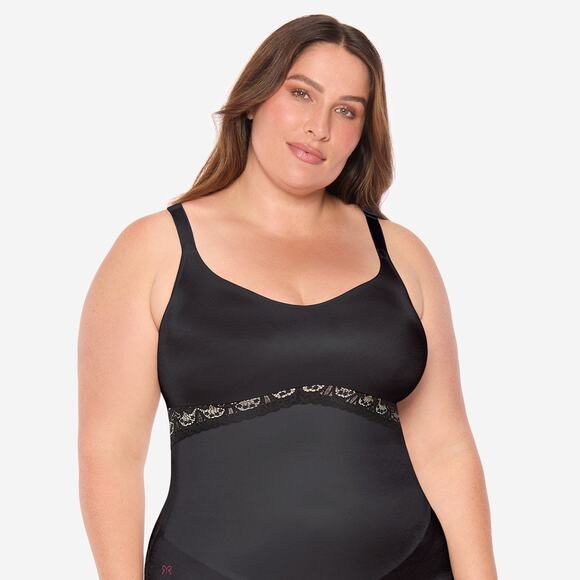 Ruby Ribbon Black Lace Cami Bra Replacement Slimmer Size 34 Adjustable Straps - Picture 1 of 5